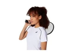 Asics - Court Womens Piping Short Sleeve - Weißes Tennisshirt -Tanktop Welt Geschaft 2042A157 100 45364 3 1