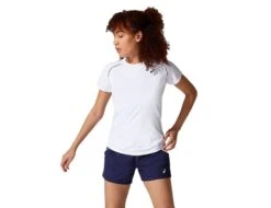 Asics - Court Womens Piping Short Sleeve - Weißes Tennisshirt