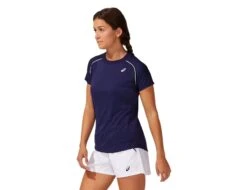 Asics - Court Womens Piping Short Sleeve - Tenniskleidung Damen -Tanktop Welt Geschaft 2042A157 400 45365 2 1
