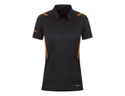 Jako - Polo Challenge - Black And Orange Polo Ladies