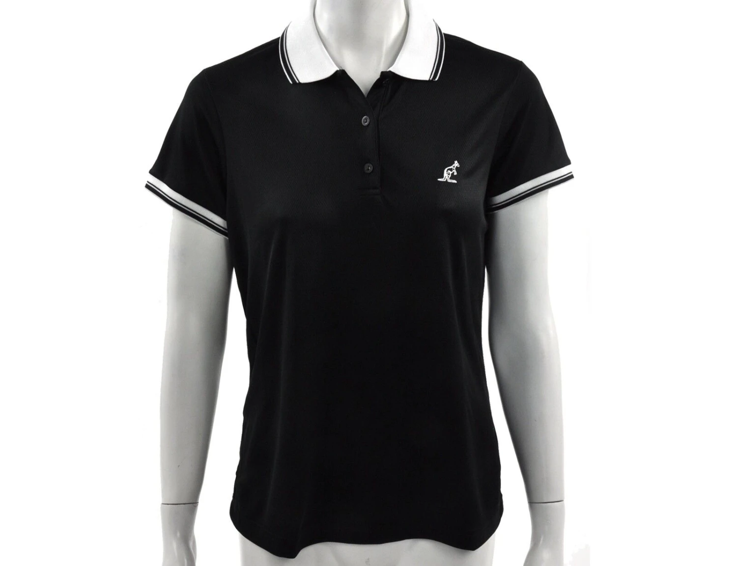 Australian - Polo Women - Schwarzes Polyester Polo 1 Australian - Polo Women - Schwarzes Polyester Polo