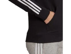Adidas - Essentials Single Jersey 3-Stripes Full-Zip Hoodie - Black Hoodie -Tanktop Welt Geschaft adidas gl0798b