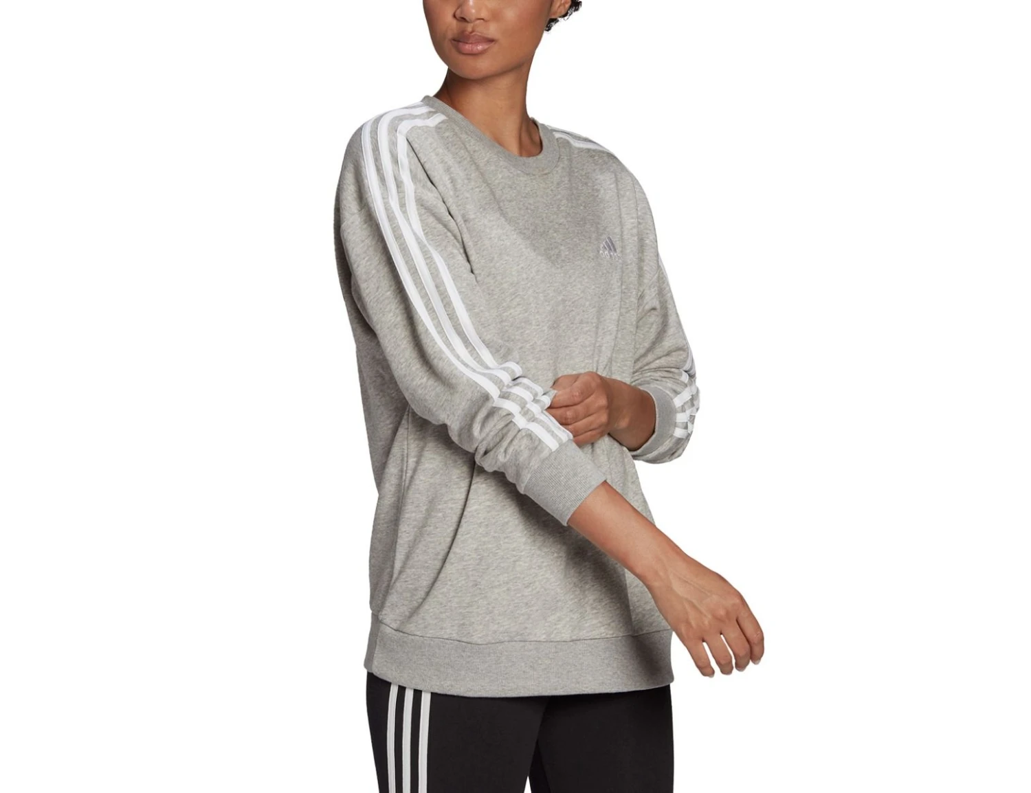 Adidas - Studio Lounge 3S Sweatshirt - Graues Sweatshirt 2 Adidas - Studio Lounge 3S Sweatshirt - Graues Sweatshirt – Bild 2