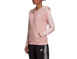 Adidas - Essentials Single Jersey 3S Zip Hoodie - Damen Kapuzenjacke
