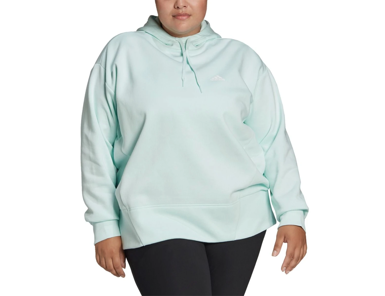 Adidas - Studio Hoodie (Plus Size) - Mintgreen Hoodie 1 Adidas - Studio Hoodie (Plus Size) - Mintgreen Hoodie