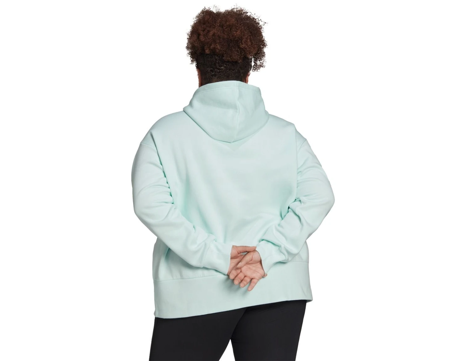 Adidas - Studio Hoodie (Plus Size) - Mintgreen Hoodie 2 Adidas - Studio Hoodie (Plus Size) - Mintgreen Hoodie – Bild 2