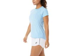 Asics - Court Women Piping SS - Blue Sport Shirt Ladies -Tanktop Welt Geschaft asics 2042a157 406b
